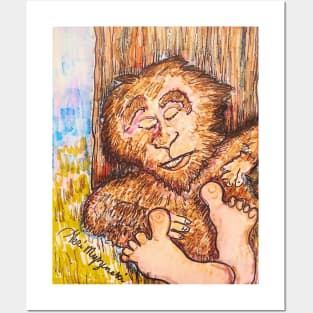 A Baby Bigfoot Sleeping Posters and Art